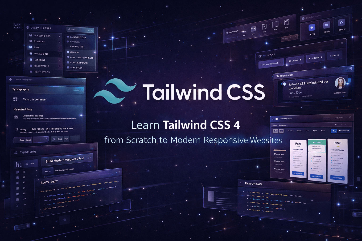 Learn Tailwind CSS 4 from Scratch to Modern Responsive Websites